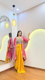 F19 DRAPE SKIRT WITH SKIRT