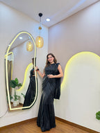 E378 INDO WESTERN DRAPE SAREE