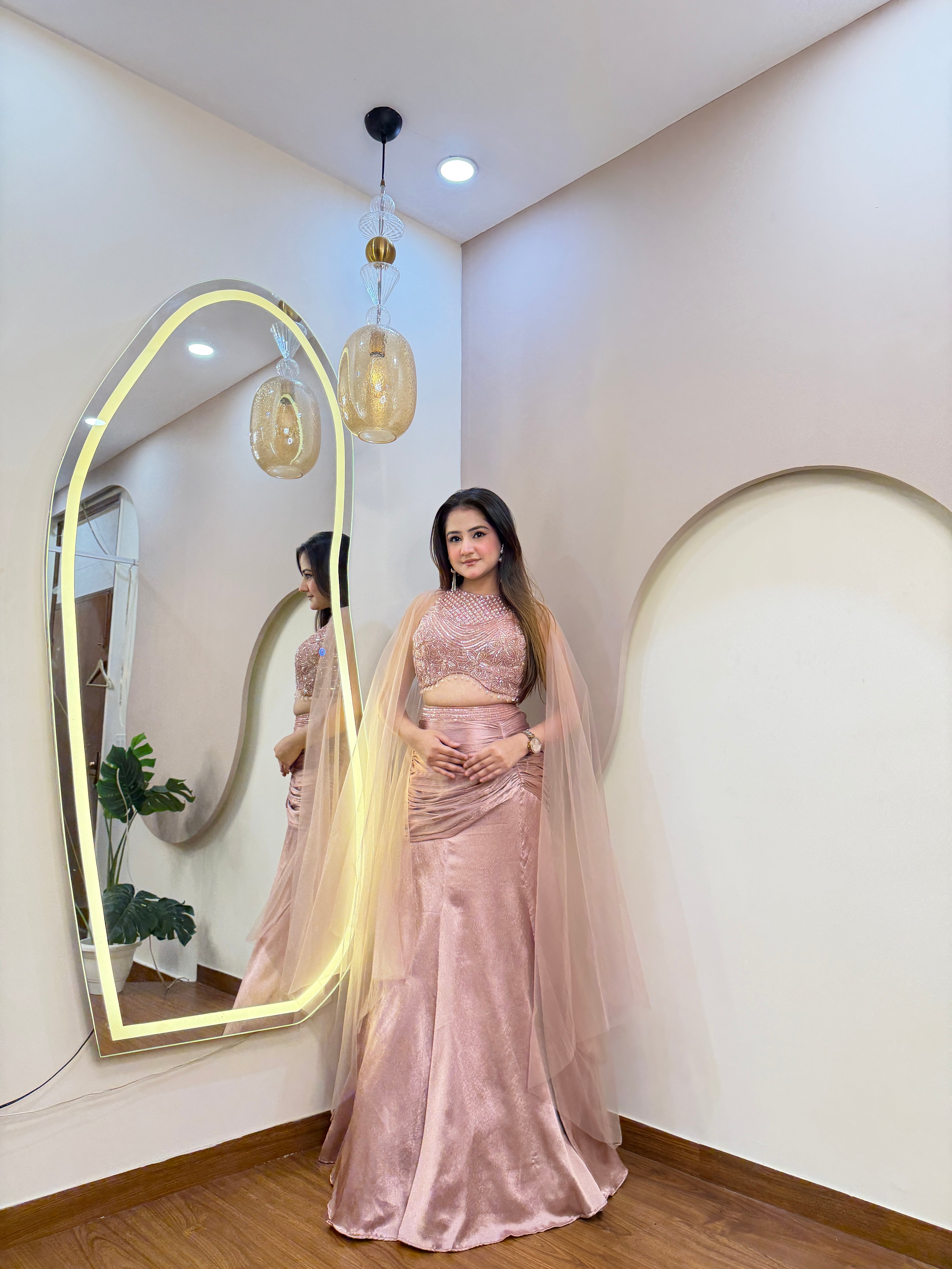 E274 FISH CUT LEHENGA