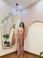 E96 INDO WESTERN DRAPE SAREE