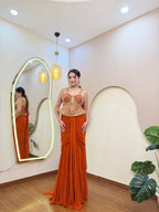 E383 AARFA REGAL DRAPE SAREE