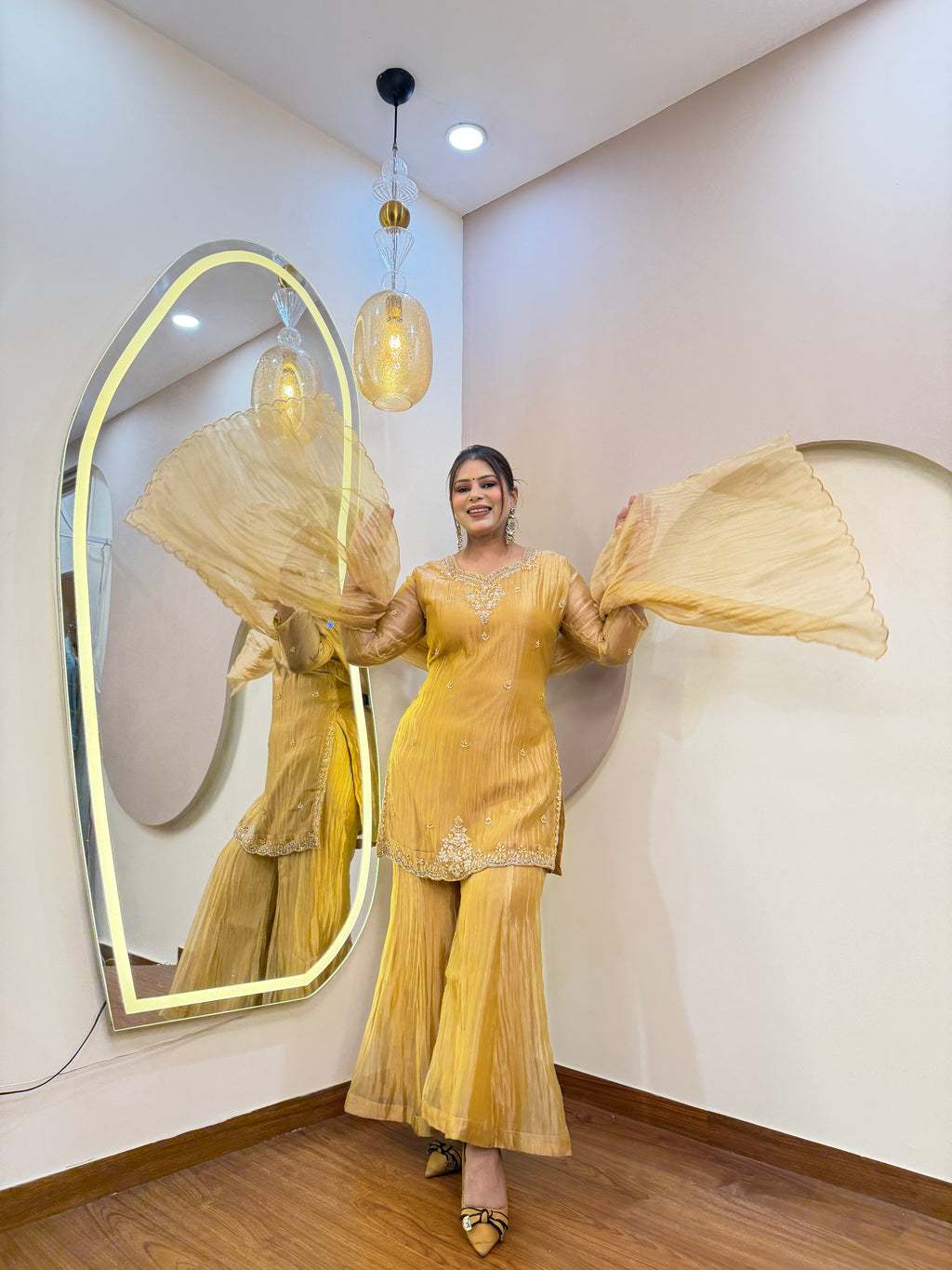 E137 3PC SHARARA SUIT