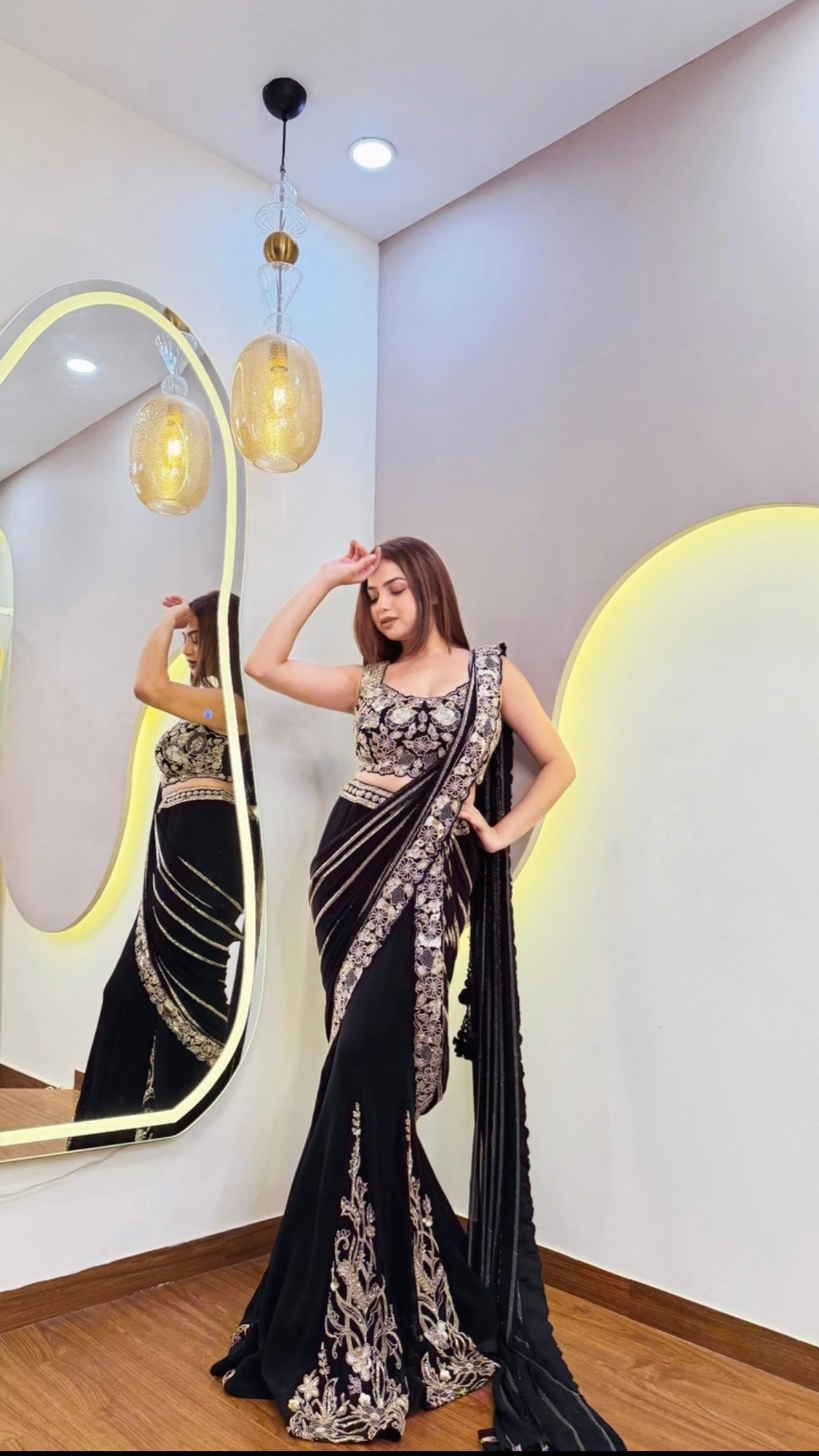 E175 KARWA SPECIAL LANCHA SAREE
