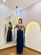 E605 3PC DRAPE SKIRT SET