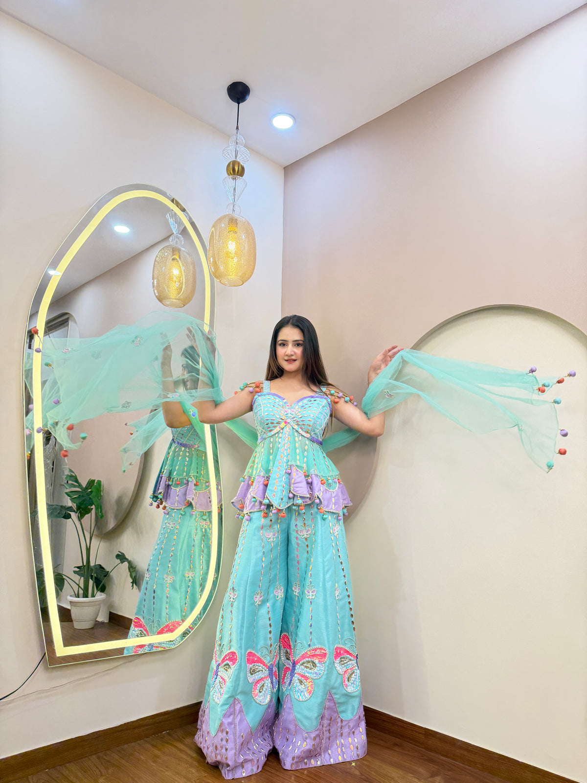 E406 AARFA REGAL SHARARA SET