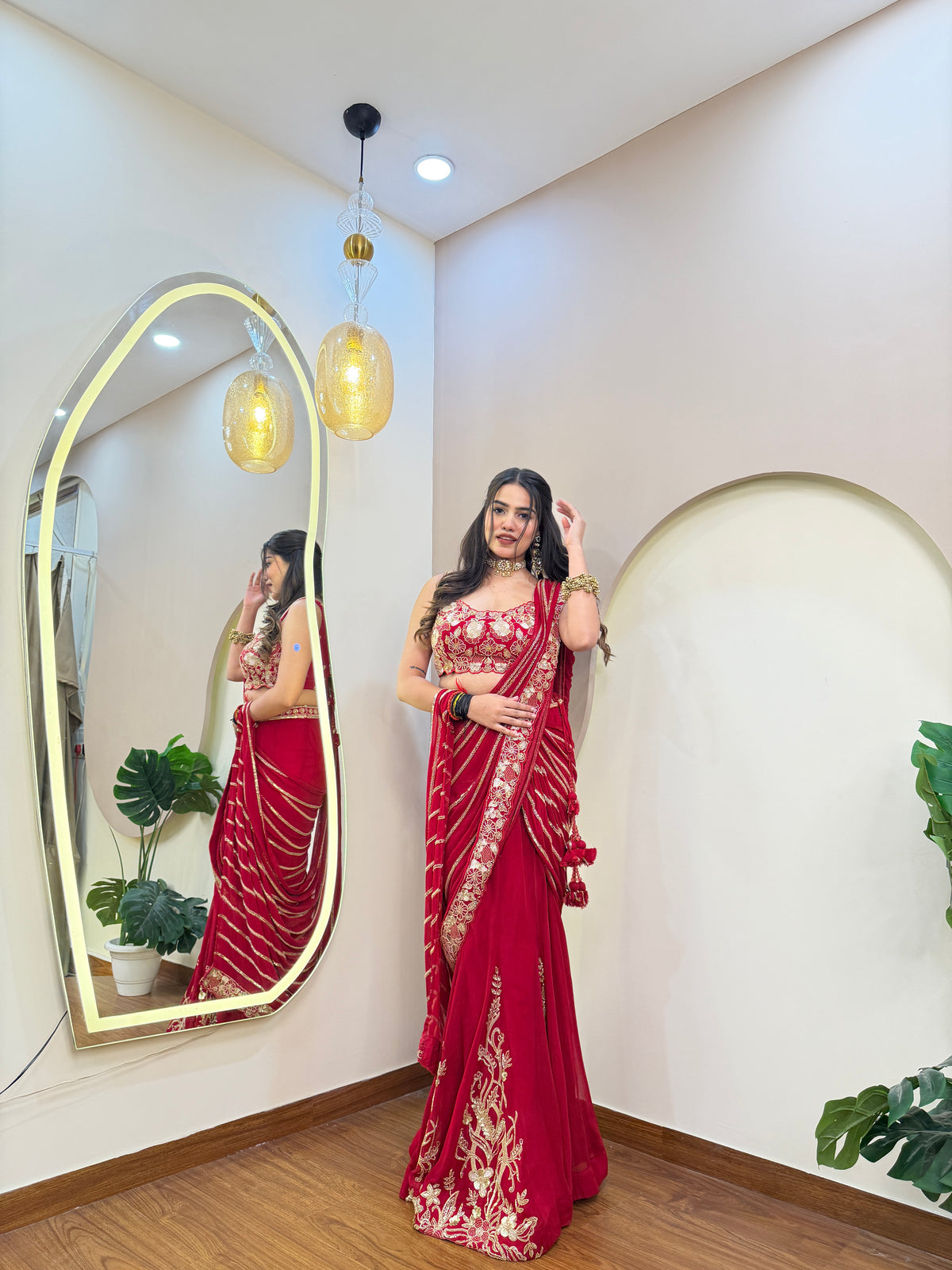 E175 KARWA SPECIAL LANCHA SAREE