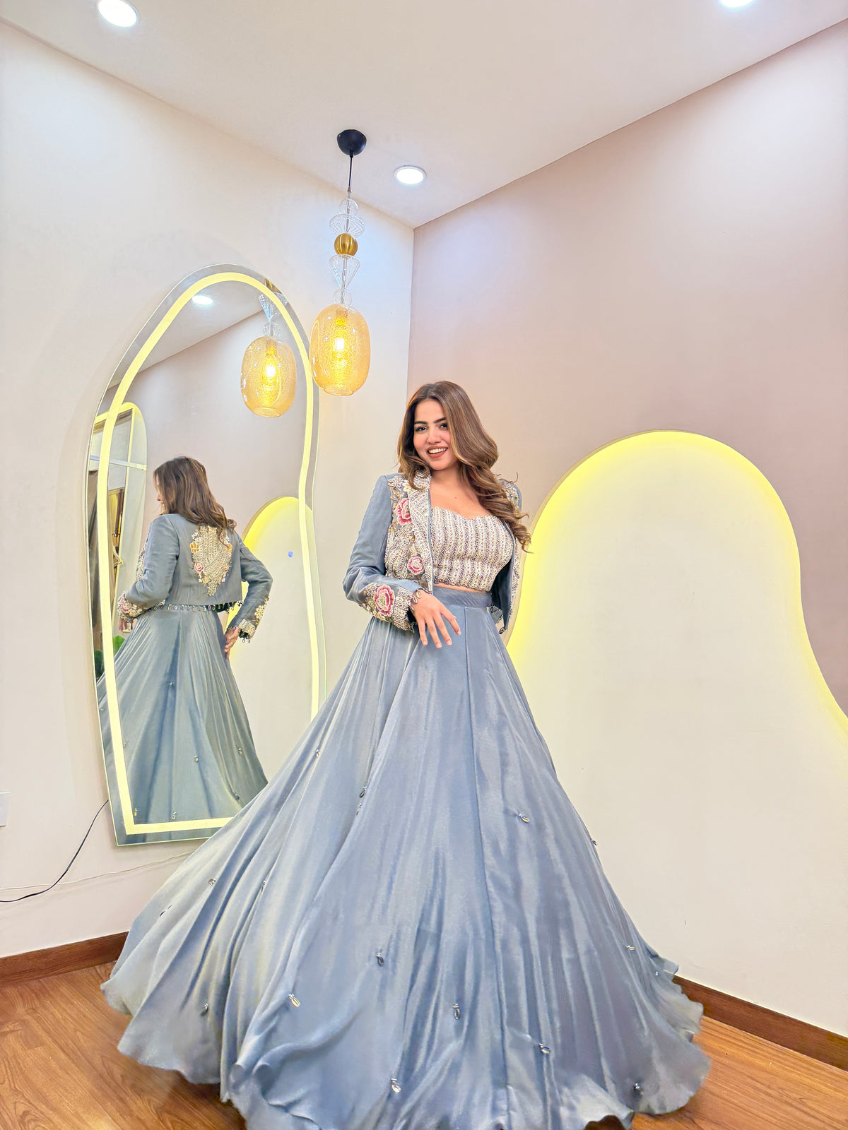 E468 INDO WESTERN LEHENGA