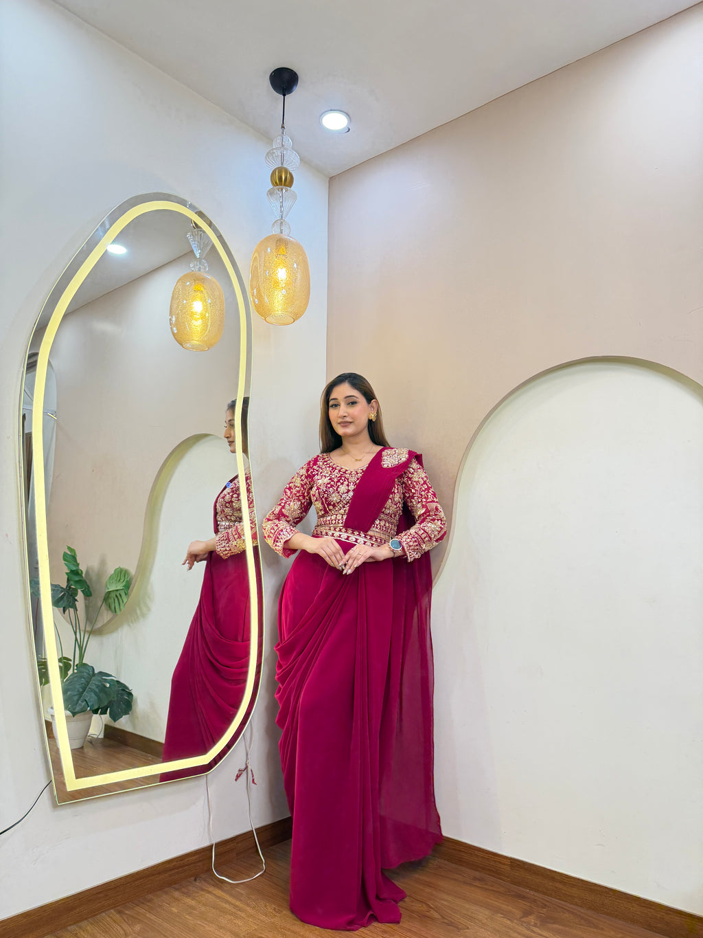 E40 DESIGNER DRAPE SAREE