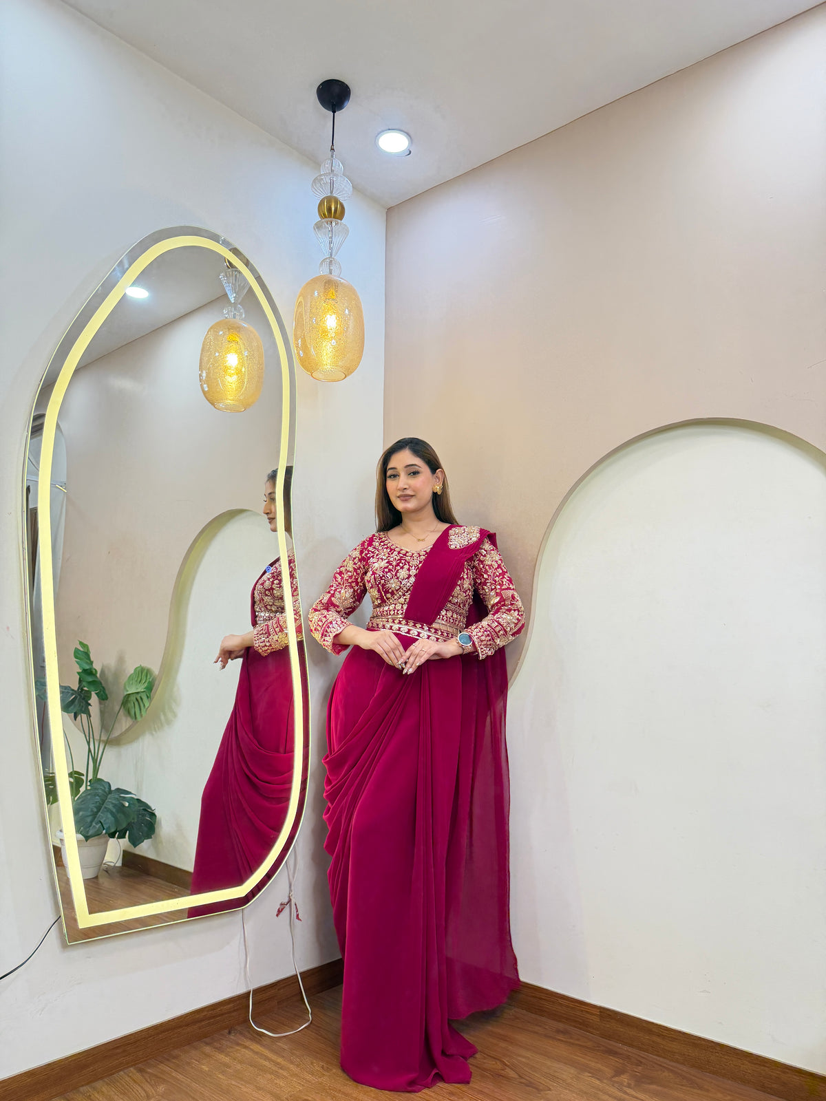 E40 DESIGNER DRAPE SAREE