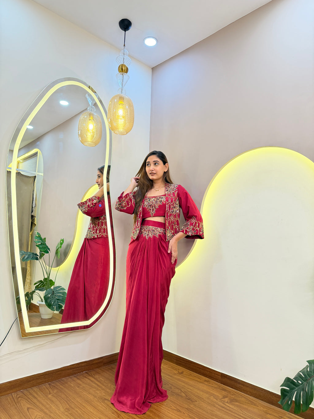 E197 INDO WESTERN SKIRT SET