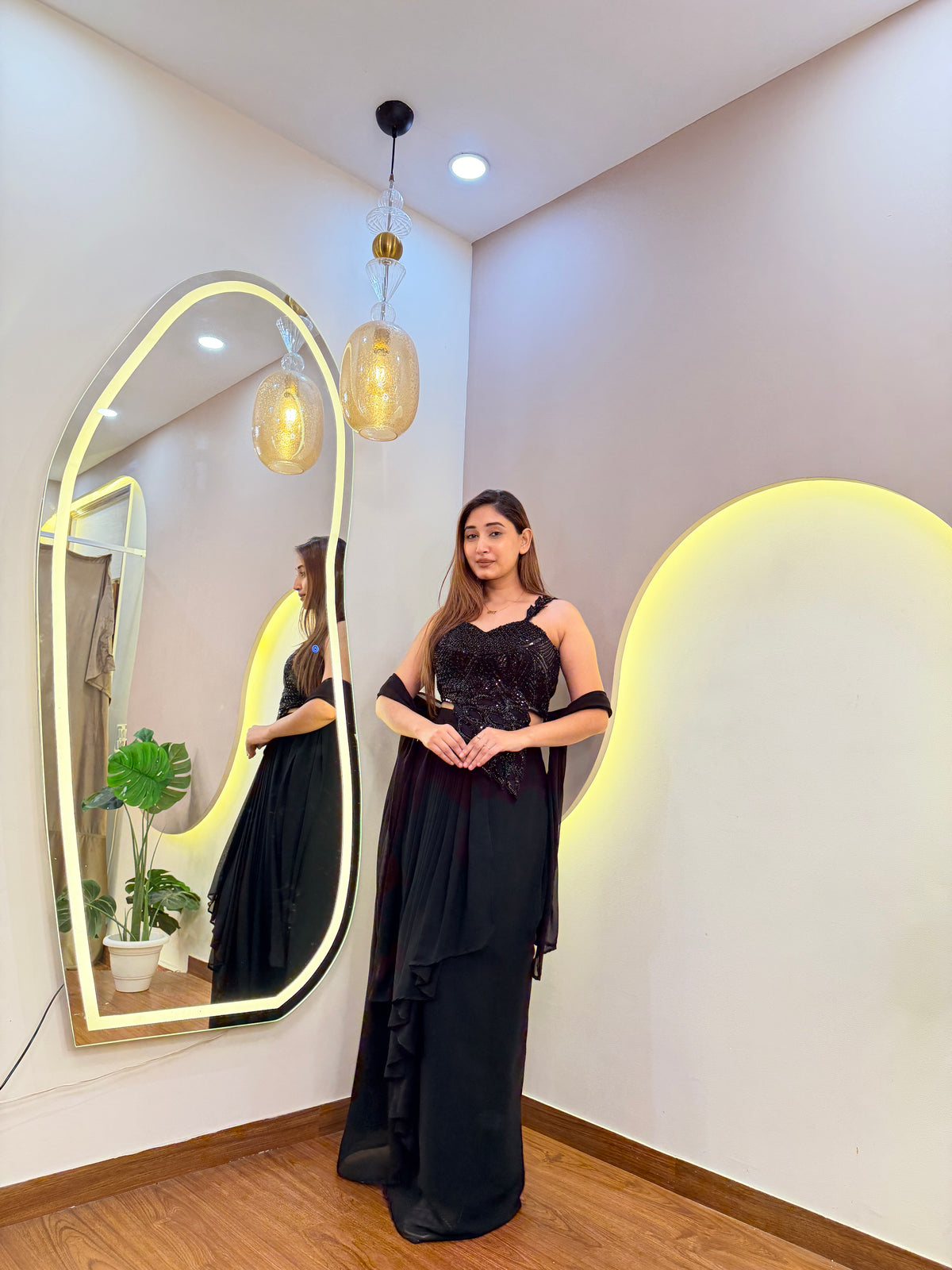 E638 DRAPE SKIRT WITH TOP