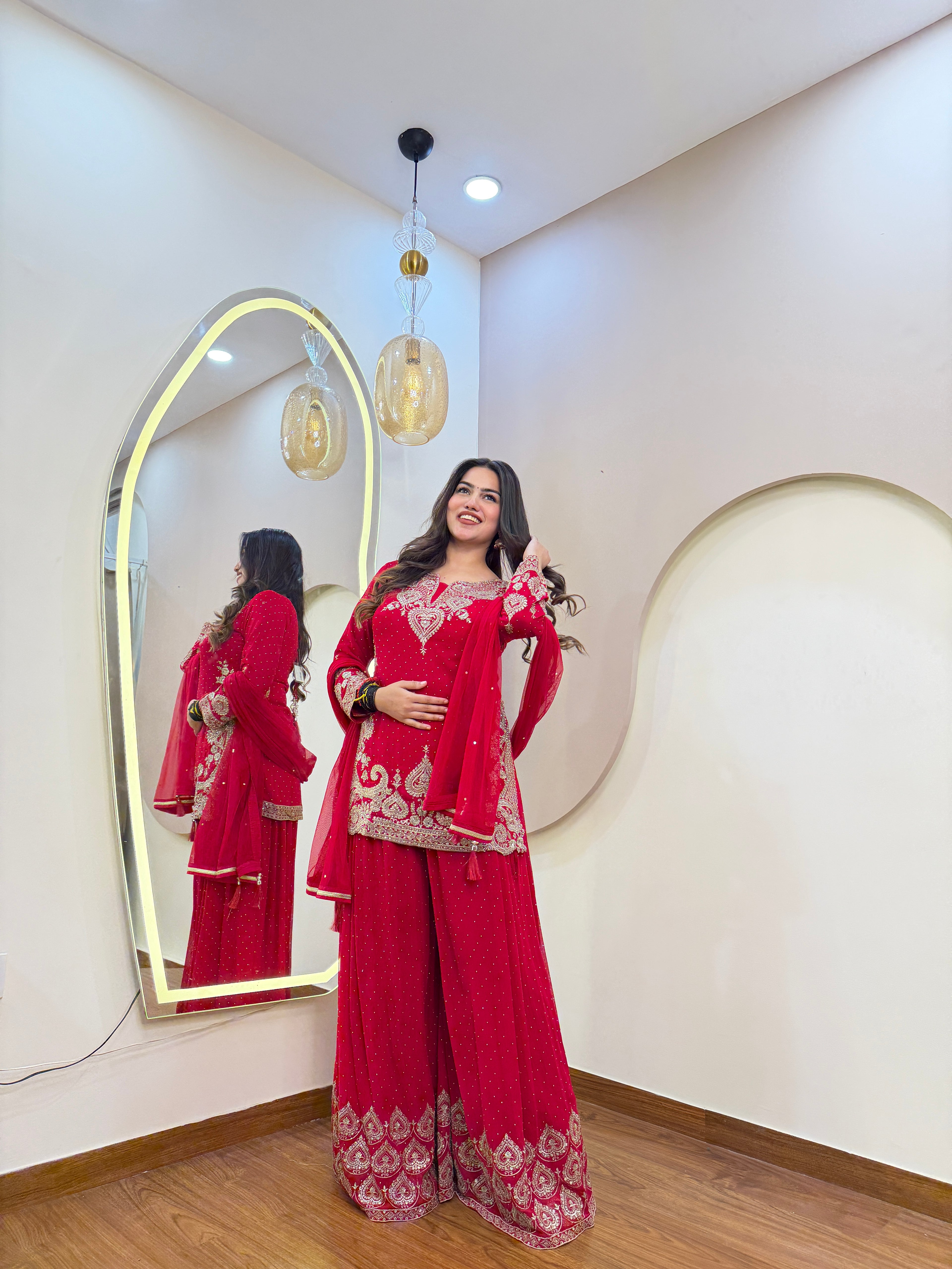 E104 3PC SHARARA SUIT