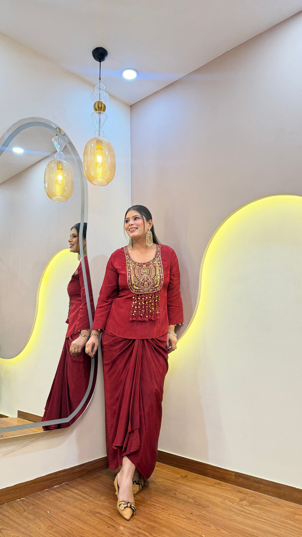 E543 DHOTI STYLE COORD SET