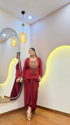 E543 DHOTI STYLE COORD SET