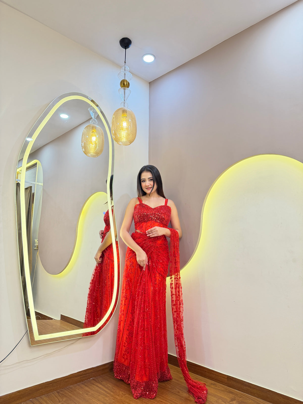 E956 PRE DRAPE SAREE