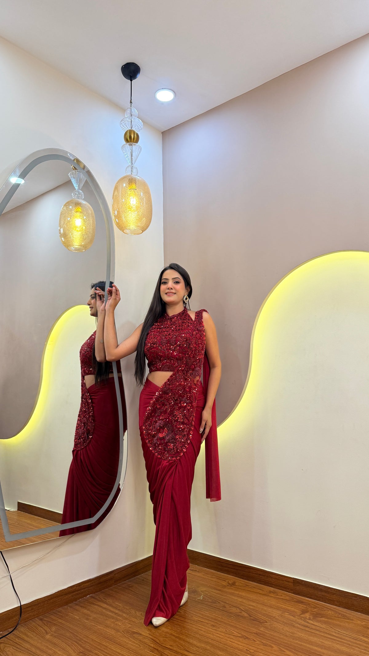 F124 PRE DRAPE SAREE