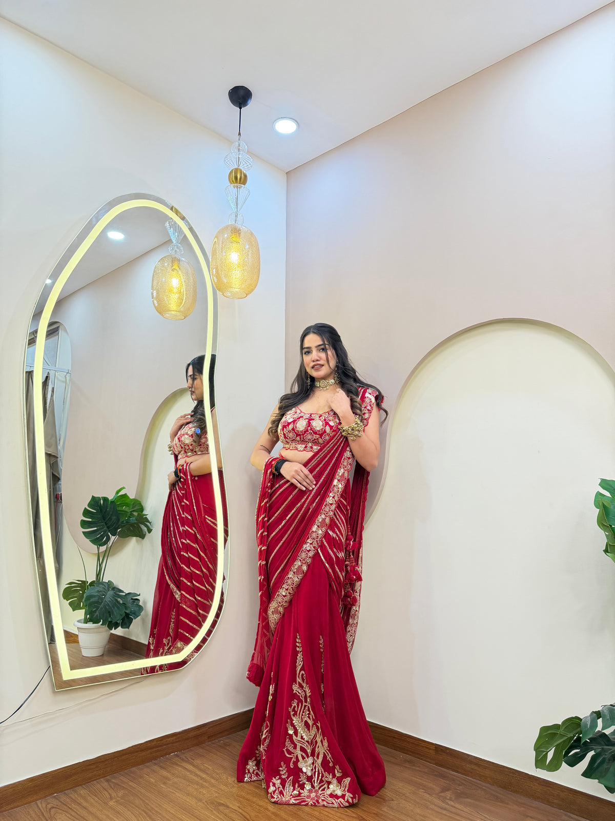 E175 KARWA SPECIAL LANCHA SAREE