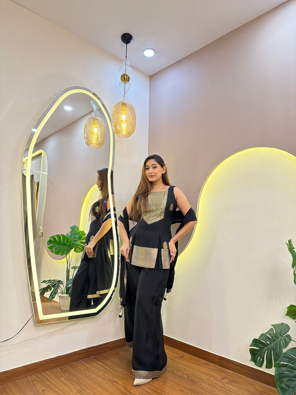E809 3PC SHARARA SUIT