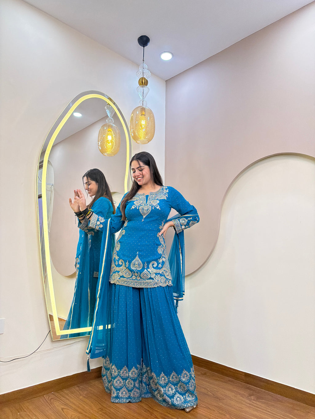 E104 3PC SHARARA SUIT