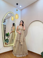 E519 INDO WESTERN PEPLUM LEHENGA