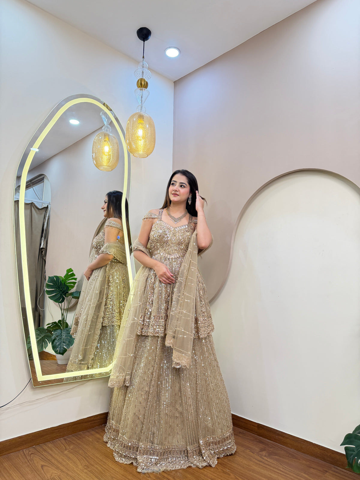 E519 INDO WESTERN PEPLUM LEHENGA