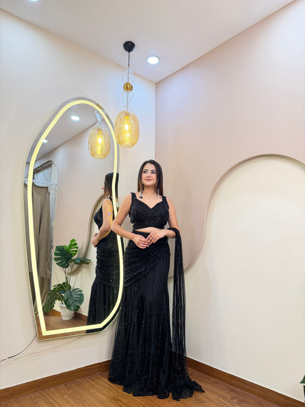 E890 DRAPE LEHENGA