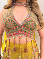 E646 CROP TOP SHARARA SET