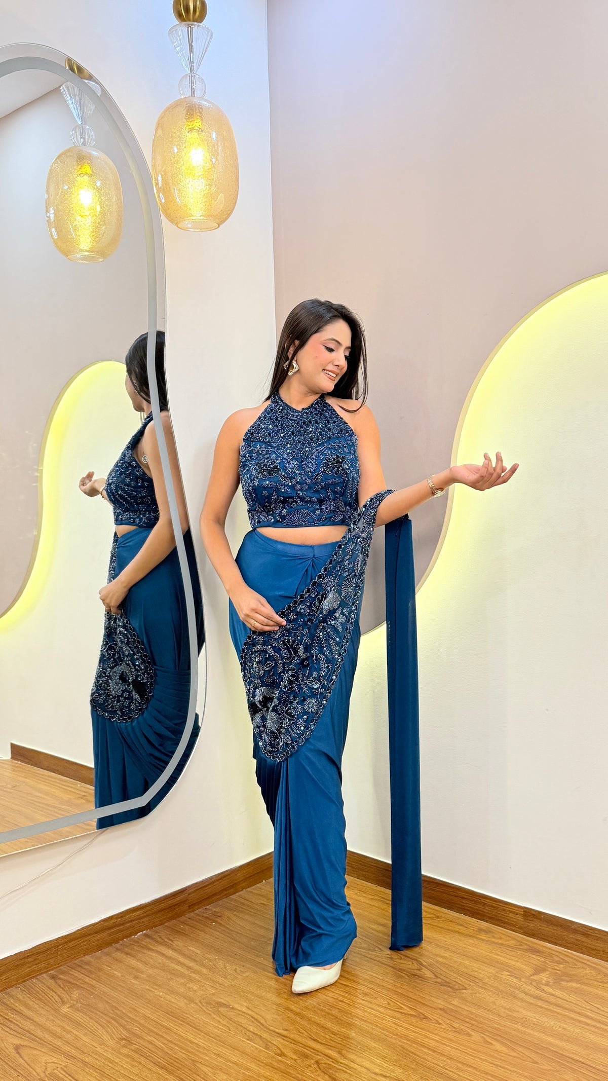F124 PRE DRAPE SAREE