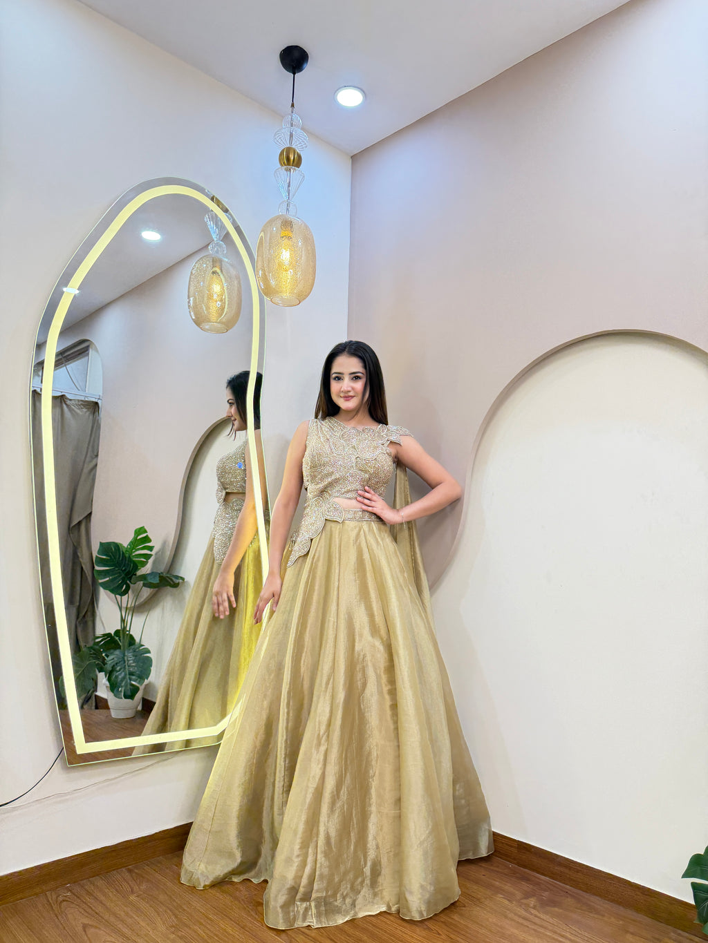 E434 DRAPE LEHENGA