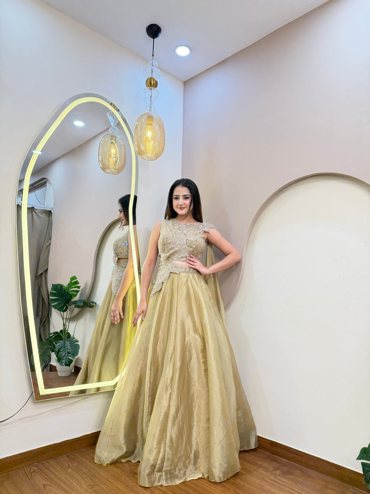 E434 DRAPE LEHENGA