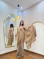 E111 INDO WESTERN DRAPE SAREE
