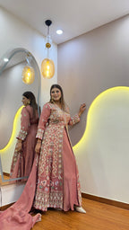 F72 ANARKALI WITH SKIRT SET