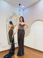 E361 INDO WESTERN DRAPE SAREE