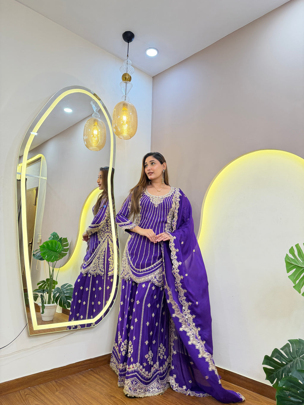 E792 3PC SHARARA SUIT