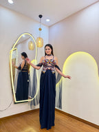 E605 3PC DRAPE SKIRT SET