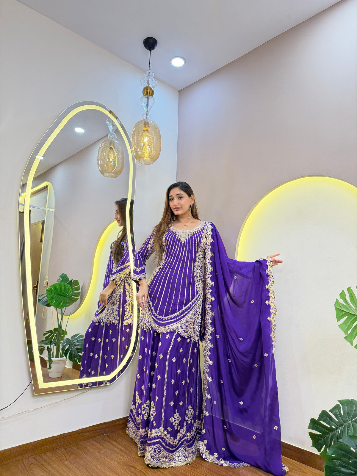 E792 3PC SHARARA SUIT