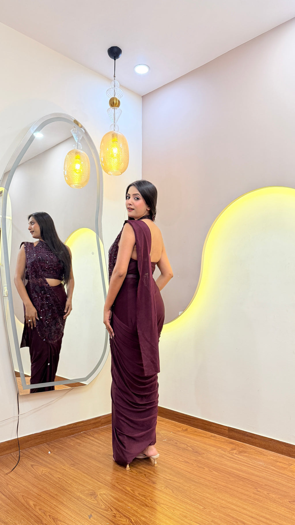 F124 PRE DRAPE SAREE