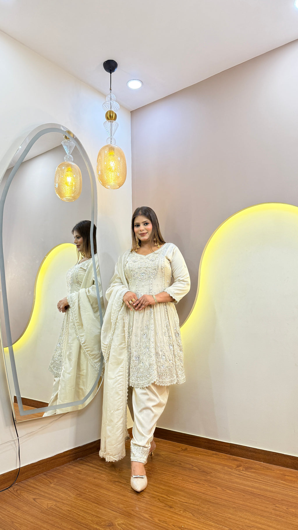 F5 3PC PEPLUM FARSHI SUIT