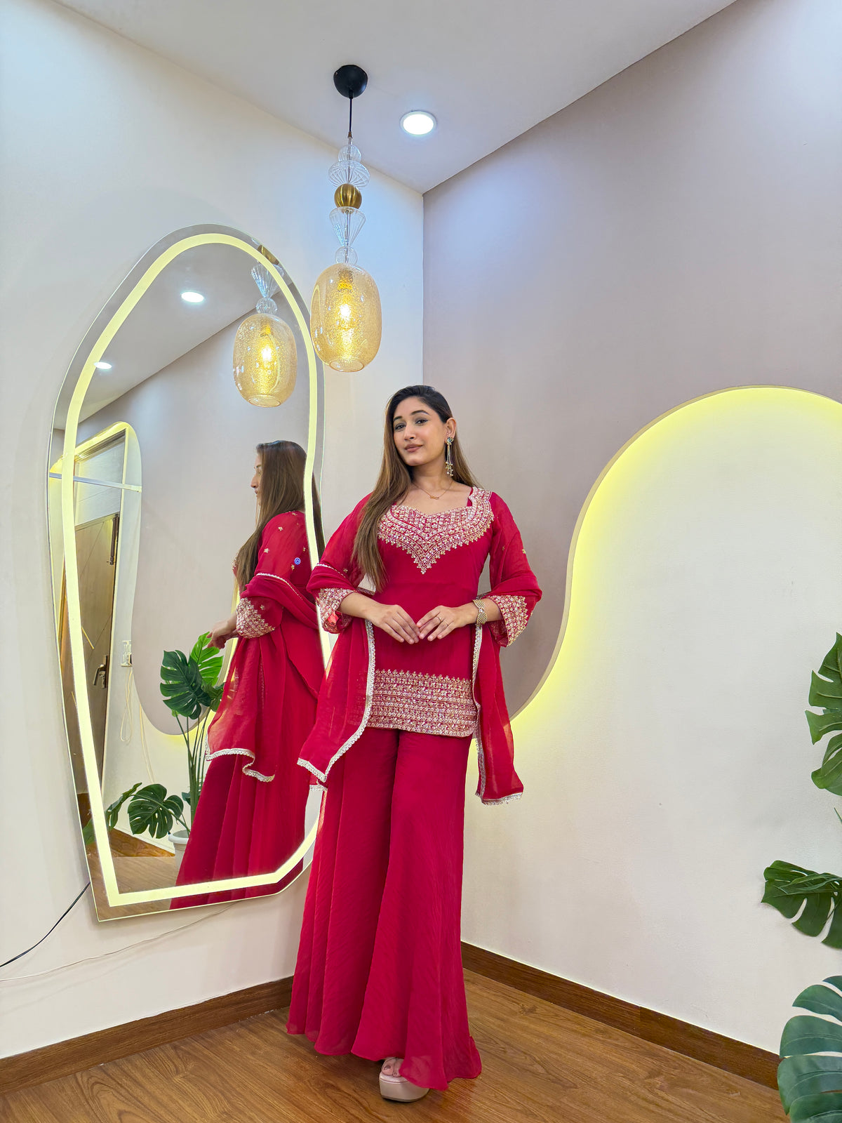 E858 3PC SHARARA SUIT