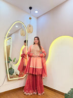 E337 PEPLUM SHARARA SUIT