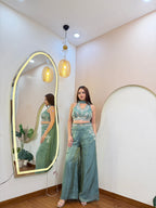 E39 3PC CROP TOP PLAZO SET