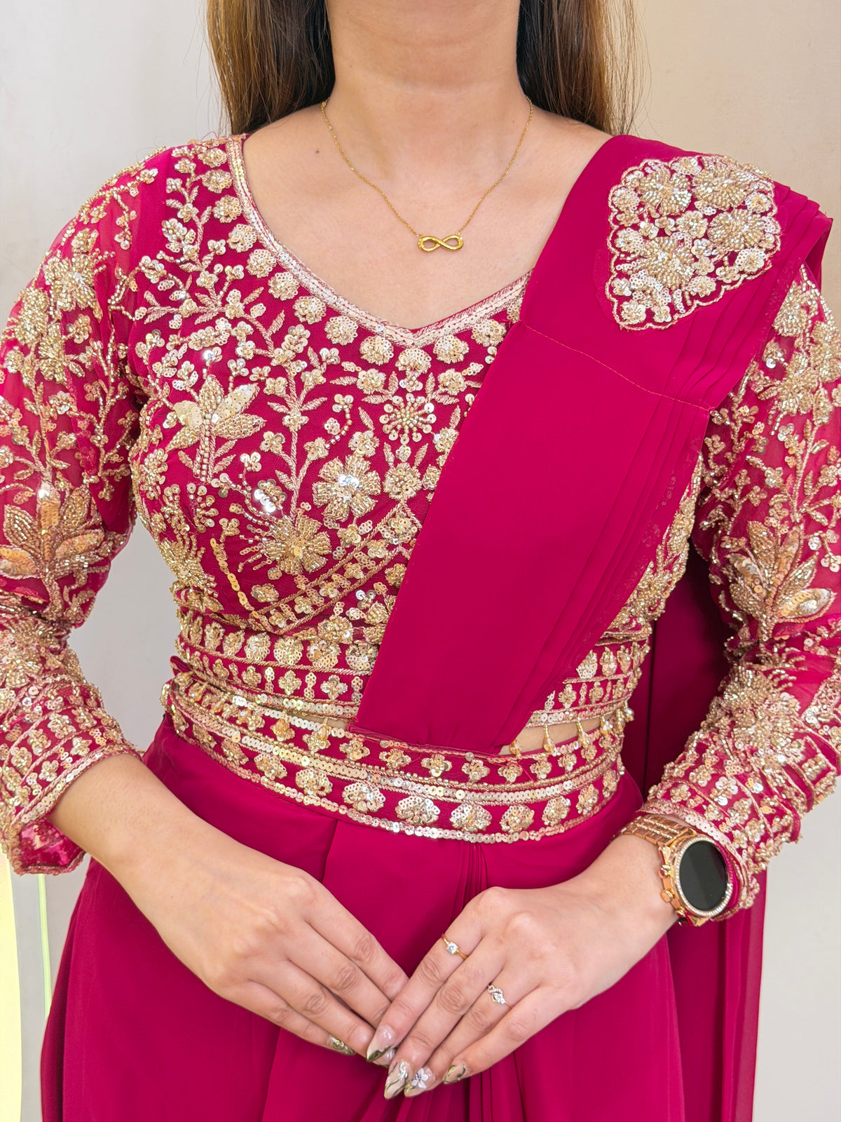 E40 DESIGNER DRAPE SAREE