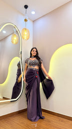 E963 3PC DRAPE SKIRT SET