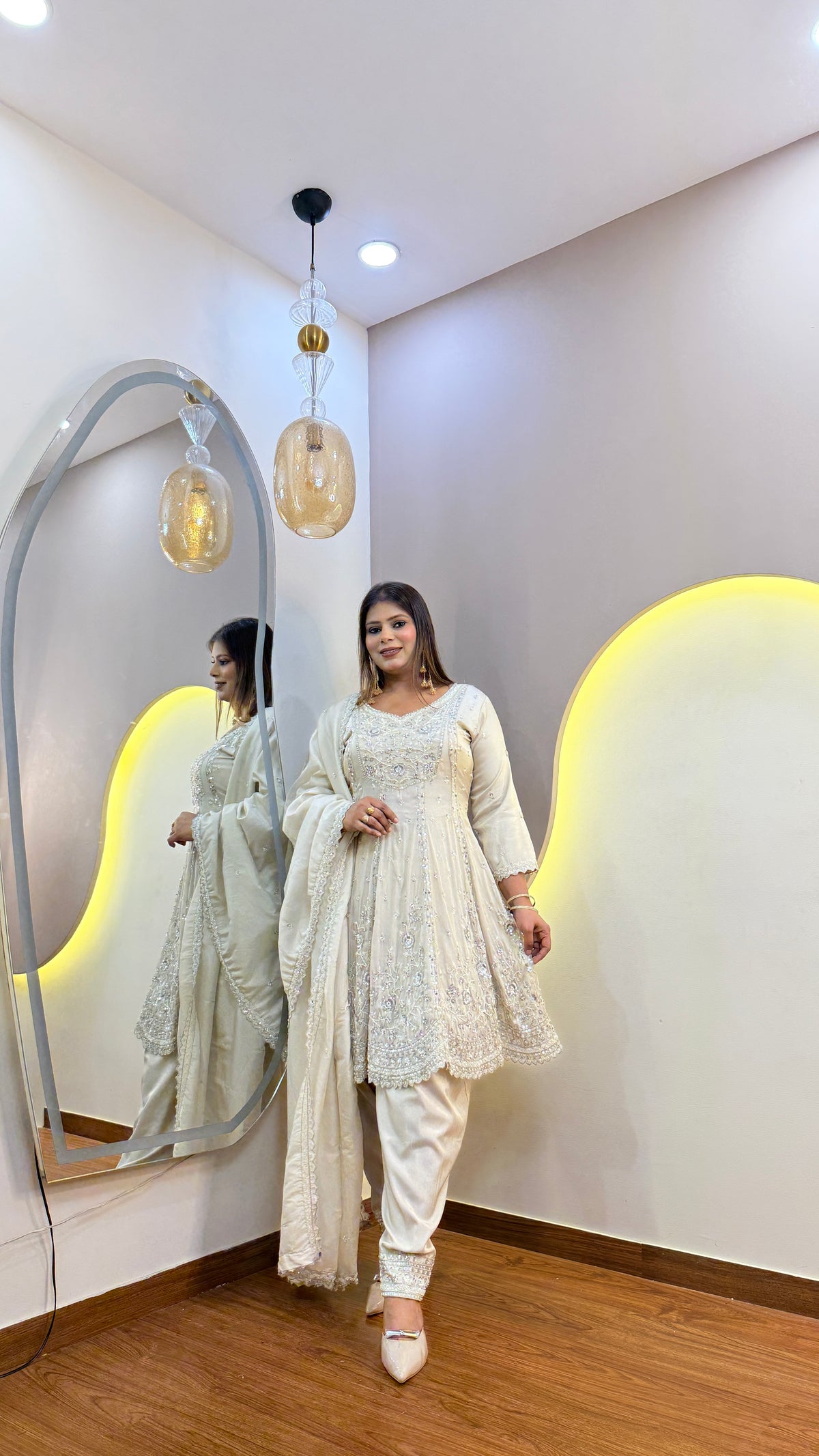 F5 3PC PEPLUM FARSHI SUIT
