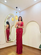 E212 INDO WESTARN DRAPE SAREE