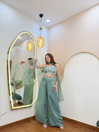 E39 3PC CROP TOP PLAZO SET