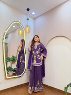 E398 AARFA REGAL SHARARA SUIT