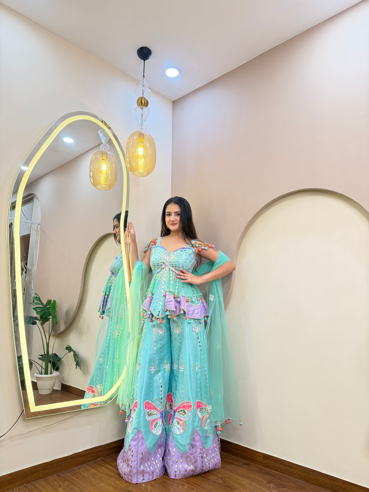 E406 AARFA REGAL SHARARA SET