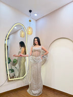 E392 AARFA REGAL DRAPE SAREE