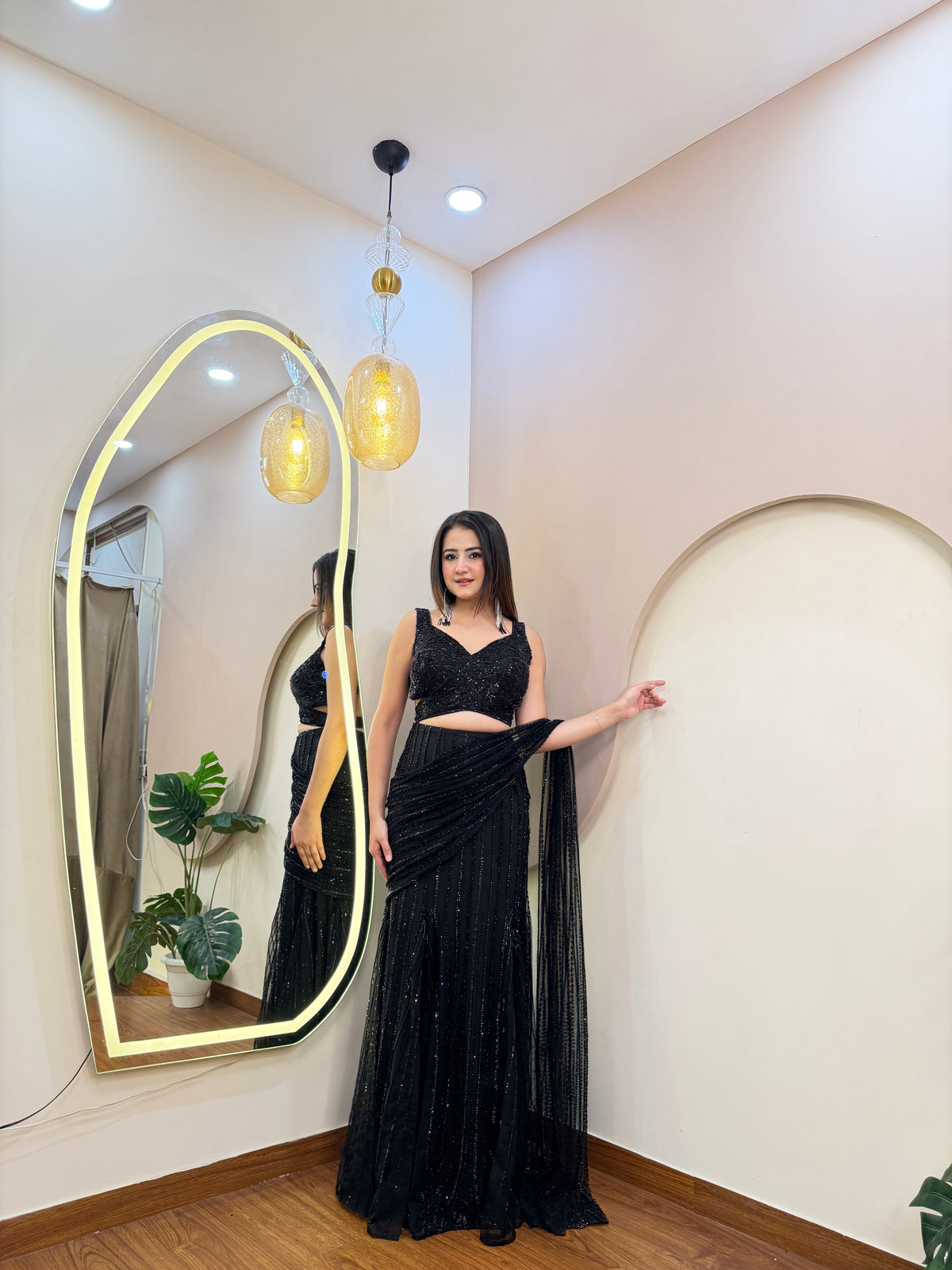 E890 DRAPE LEHENGA